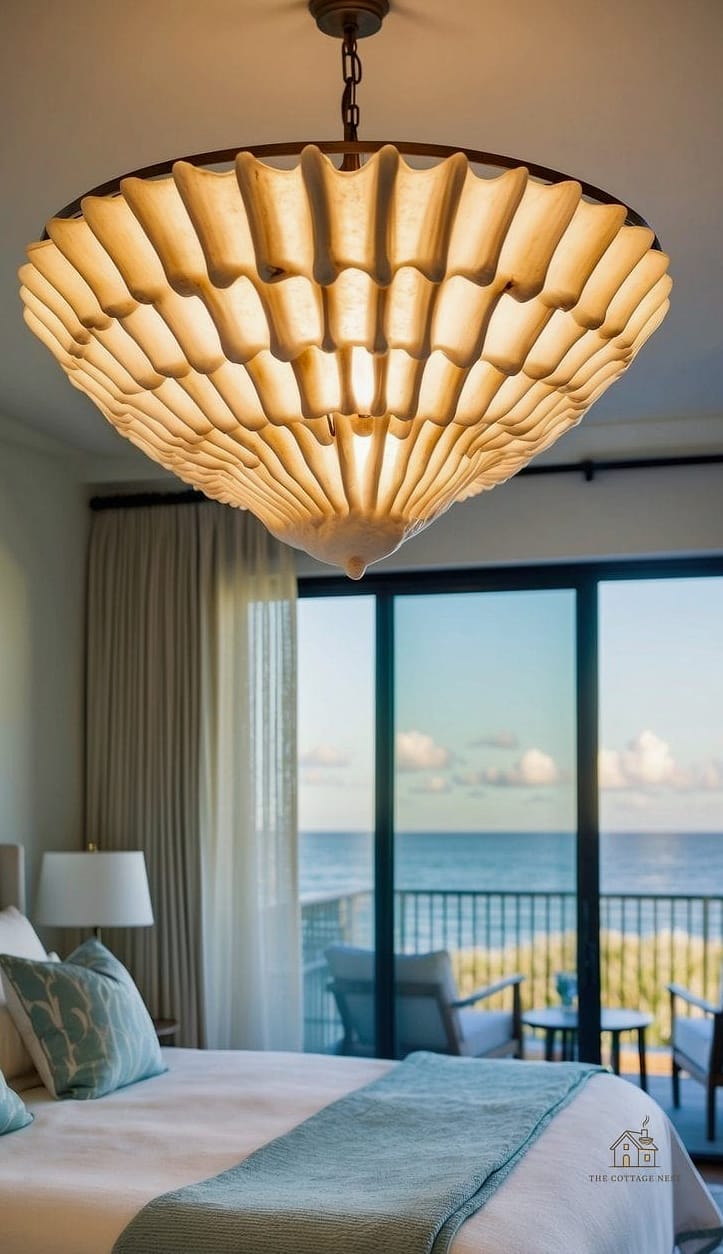 35 Gorgeous Coastal Bedroom Ideas That Are Totally Doable 28 Use Oyster or Shell Shaped Decor Sparingly