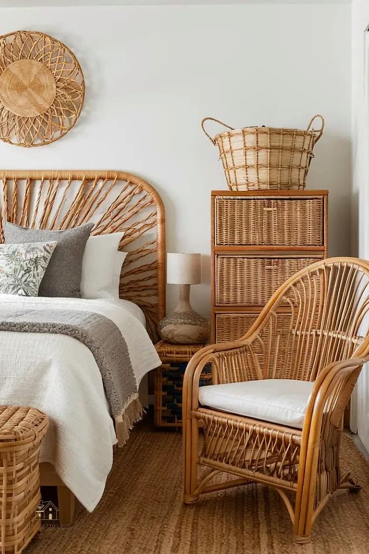 Use Rattan or Wicker Furniture Pieces