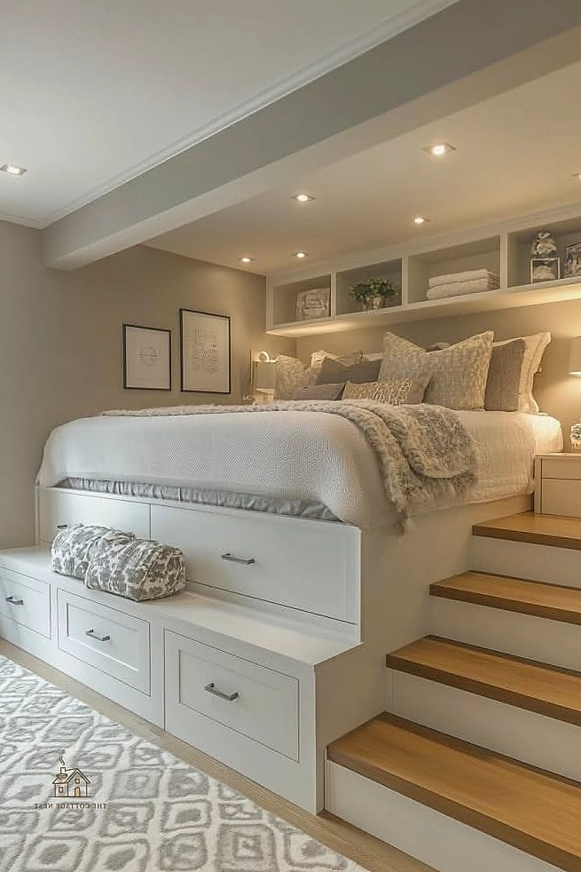 15 Stunning Small Bedroom Decor Ideas For Couples You'll Absolutely Love 14 Use Under-Bed Storage Bins for Off-Season Items