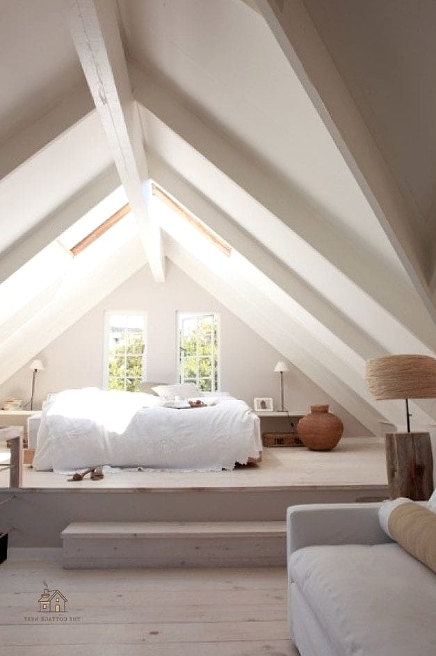 23 Clever Attic Bedroom Ideas for Every Style 16 Use Vertical Striping to Add Height