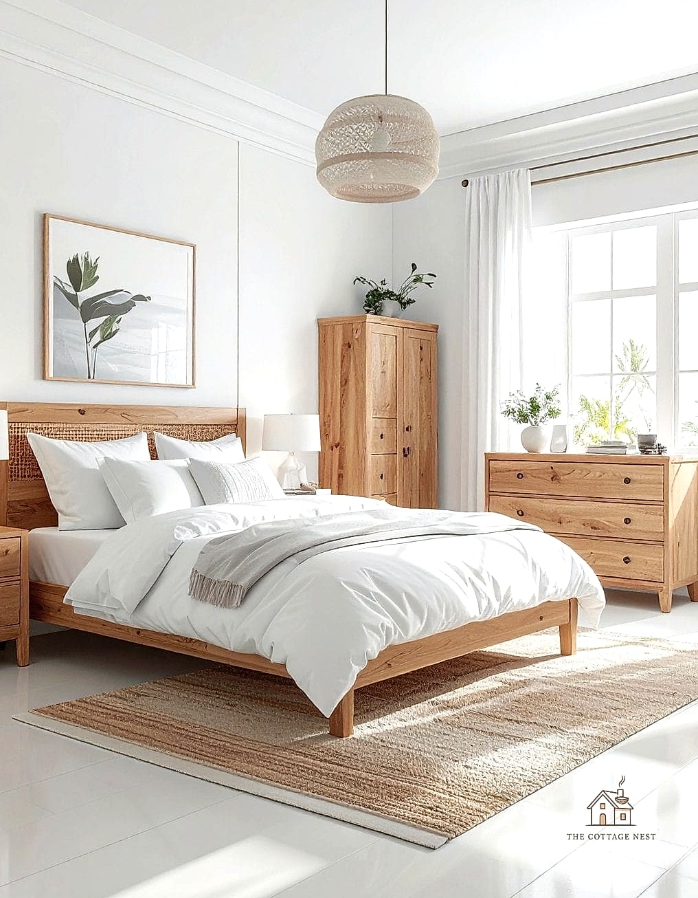 35 Gorgeous Coastal Bedroom Ideas That Are Totally Doable 25 Use White Oak Nightstands