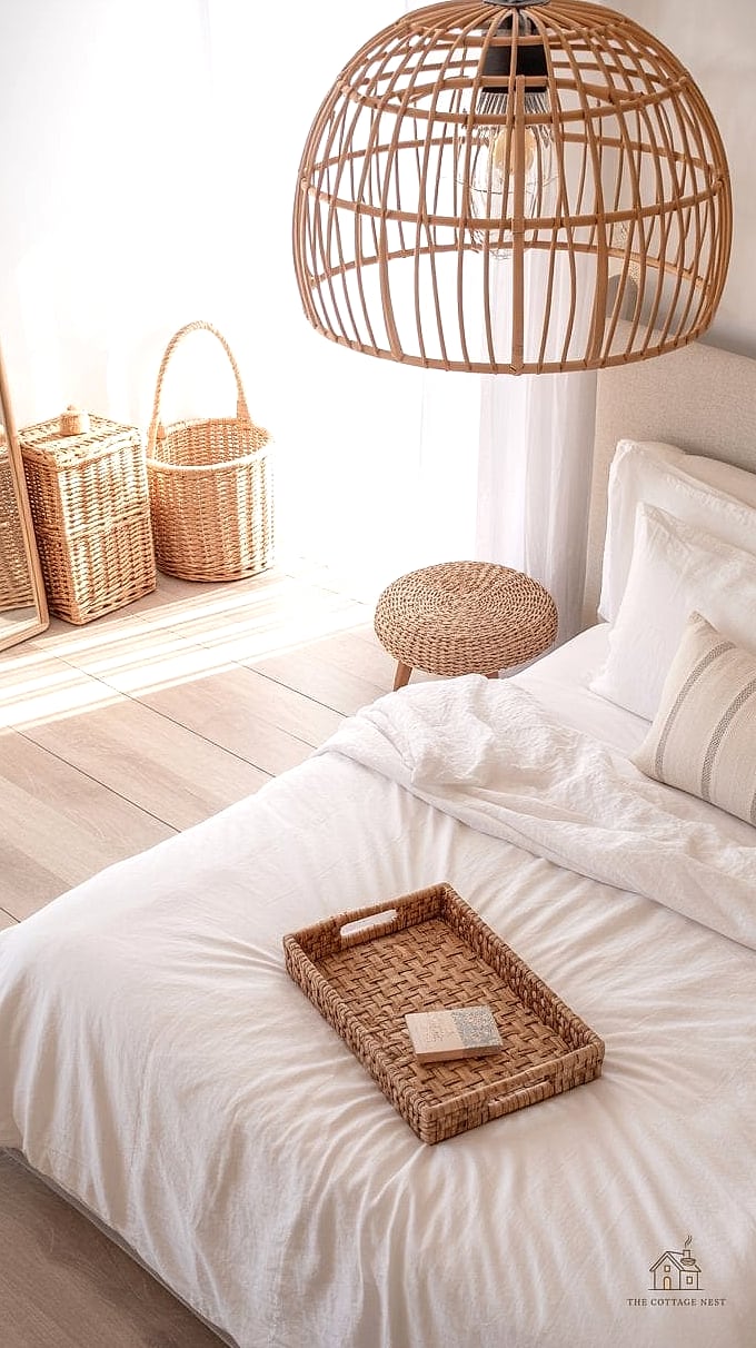 Use Woven Pendant or Rattan Lighting