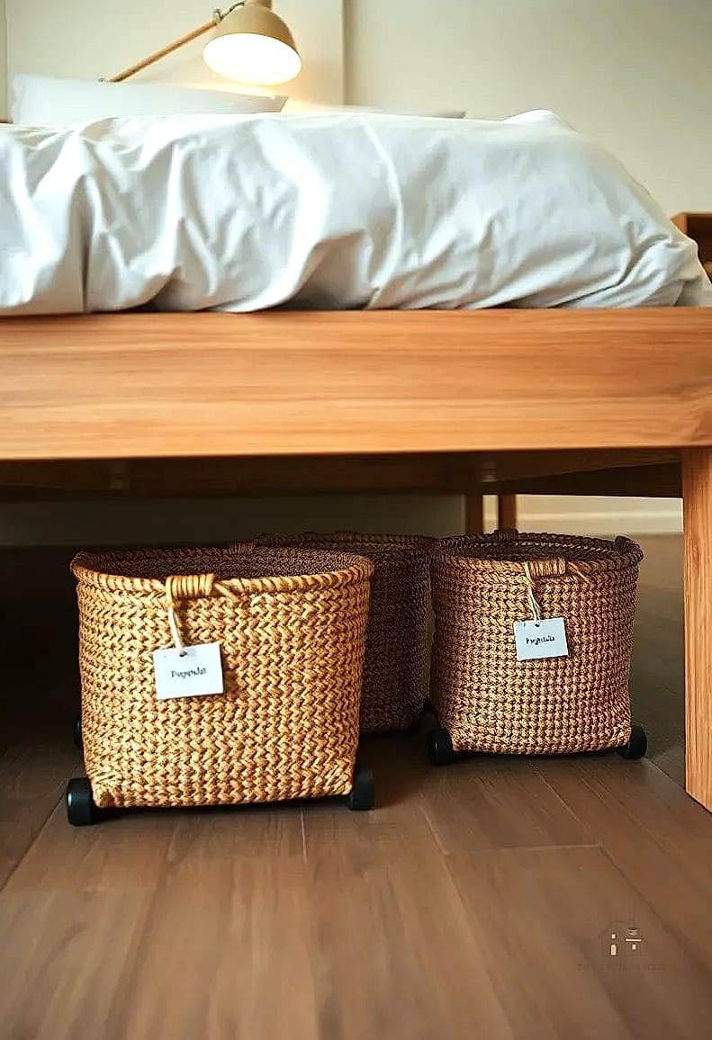 Use Woven Baskets for Discreet Storage