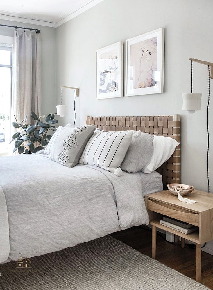20 Dreamy Scandinavian Bedroom Ideas to Try This Season 15 Use a Woven Headboard for Texture