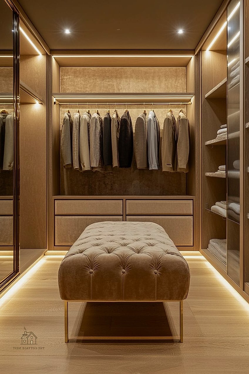 30 Dreamy Walk In Wardrobe Behind Bed to Try This Season 6 Velvet Curtain Closet Divider