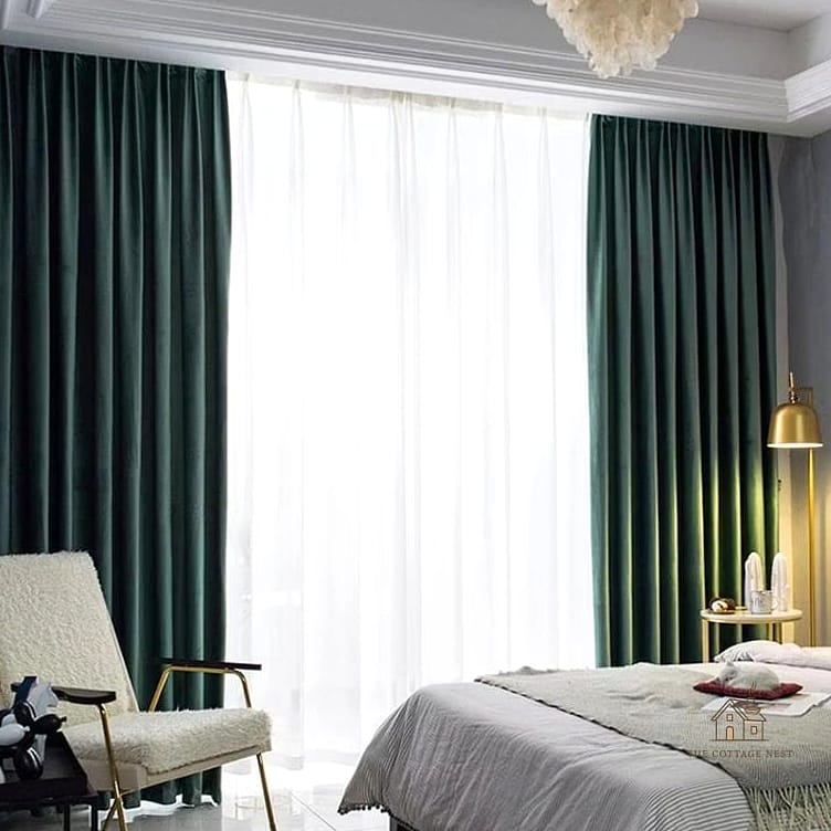 40 Clever Bedroom Curtain Ideas for Every Style 7 Velvet Curtains for a Moody Bedroom