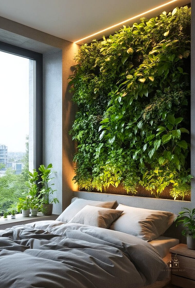 35 Brilliant Mens Bedroom Ideas to Copy Right Now 31 Vertical Garden or Statement Plant