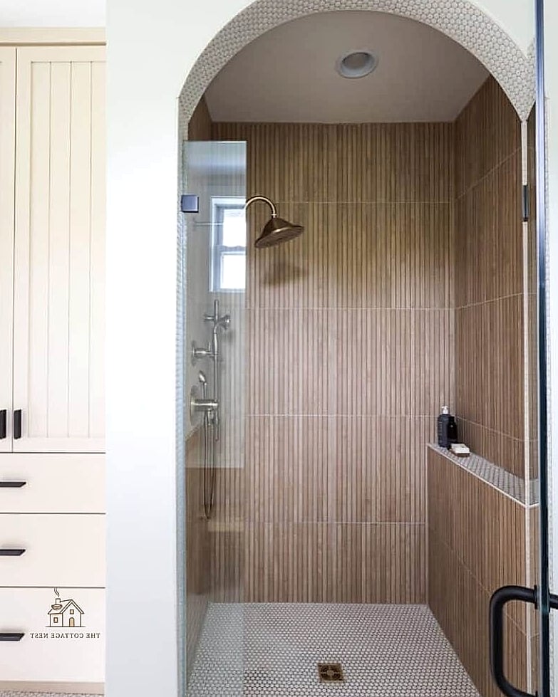 30 Amazing Small Walk In Shower Ideas No Doors on a Budget 20 Vertical Tile Installation