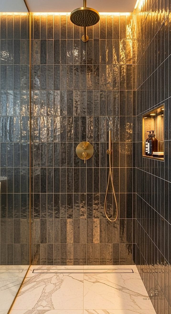 29 Dreamy Small Walk In Shower Ideas to Try This Season 9 Vertical Tile Installation to Add Height
