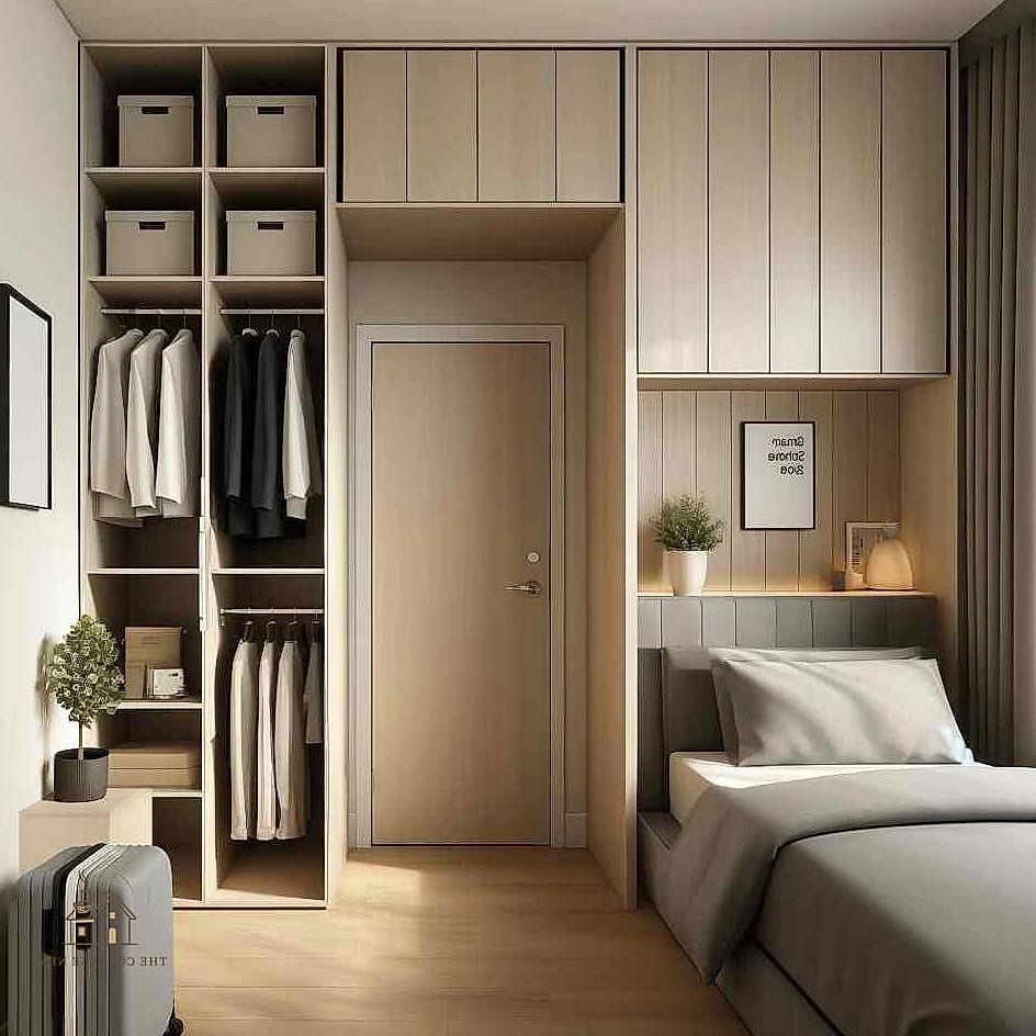 24 Clever Small Bedroom Storage Ideas for Every Style 7 Vertical Wardrobe Systems