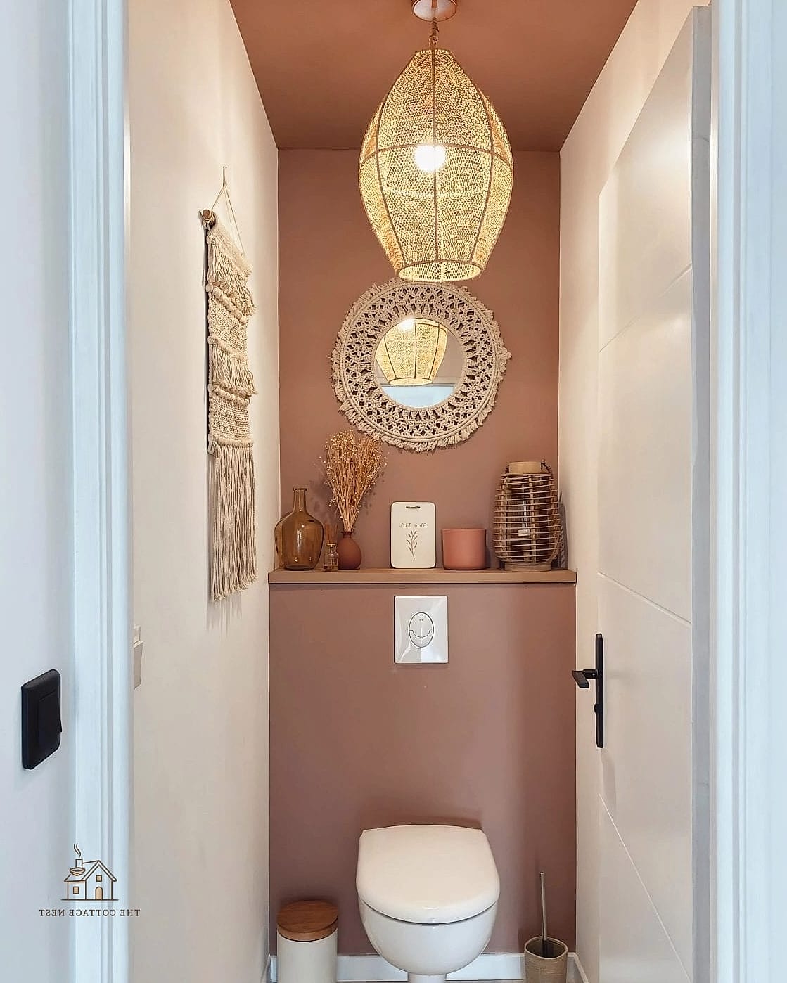 35 Chic Back Of Toilet Decor Ideas for a Beautiful Home 14 Vertical Wine Rack Repurposed