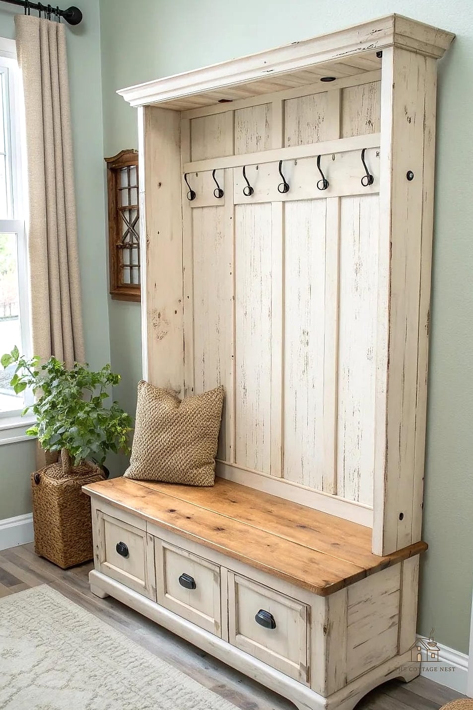 Vintage Door Repurposed as a Sliding Panel