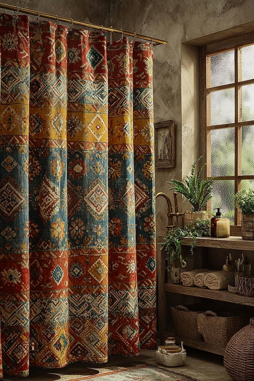 23 Stunning Boho Shower Curtain You'll Absolutely Love 18 Vintage-Inspired Paisley Print