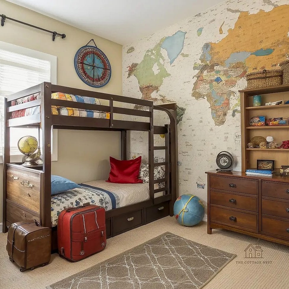 27 Creative Preteen Boys Bedroom Ideas That Will Inspire You 18 Vintage Travel Poster Collection