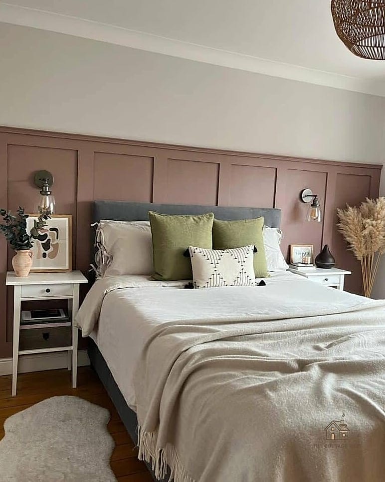 20 Cozy Bedroom Wainscoting Ideas Worth Pinning 10 Wainscoting Behind the Headboard Only