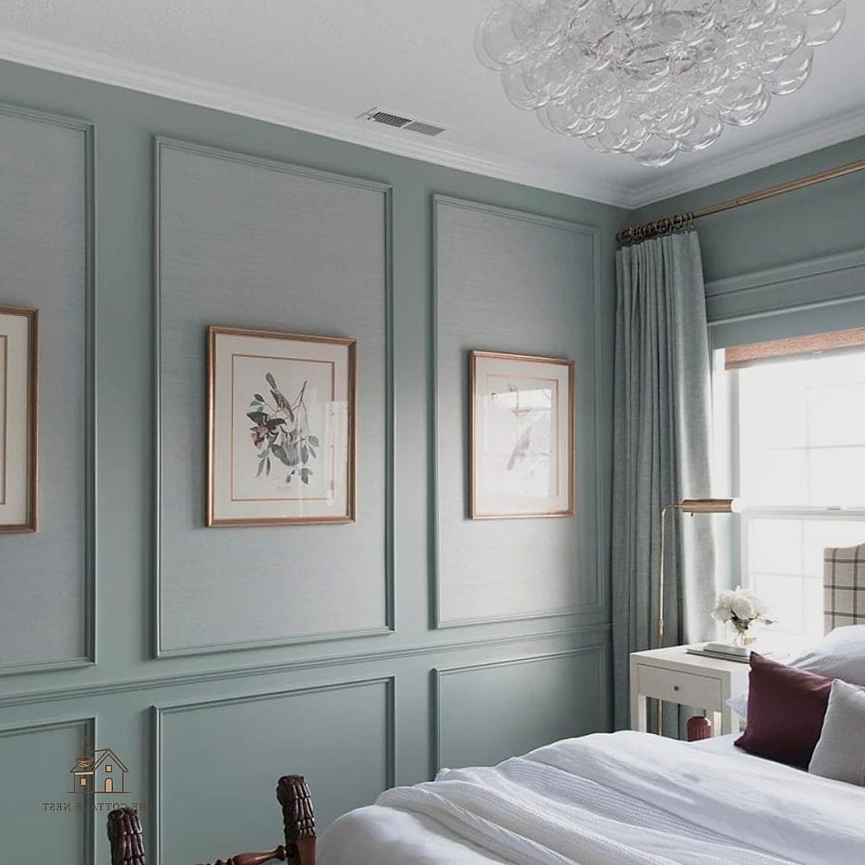 20 Cozy Bedroom Wainscoting Ideas Worth Pinning 16 Wainscoting with Decorative Molding Details