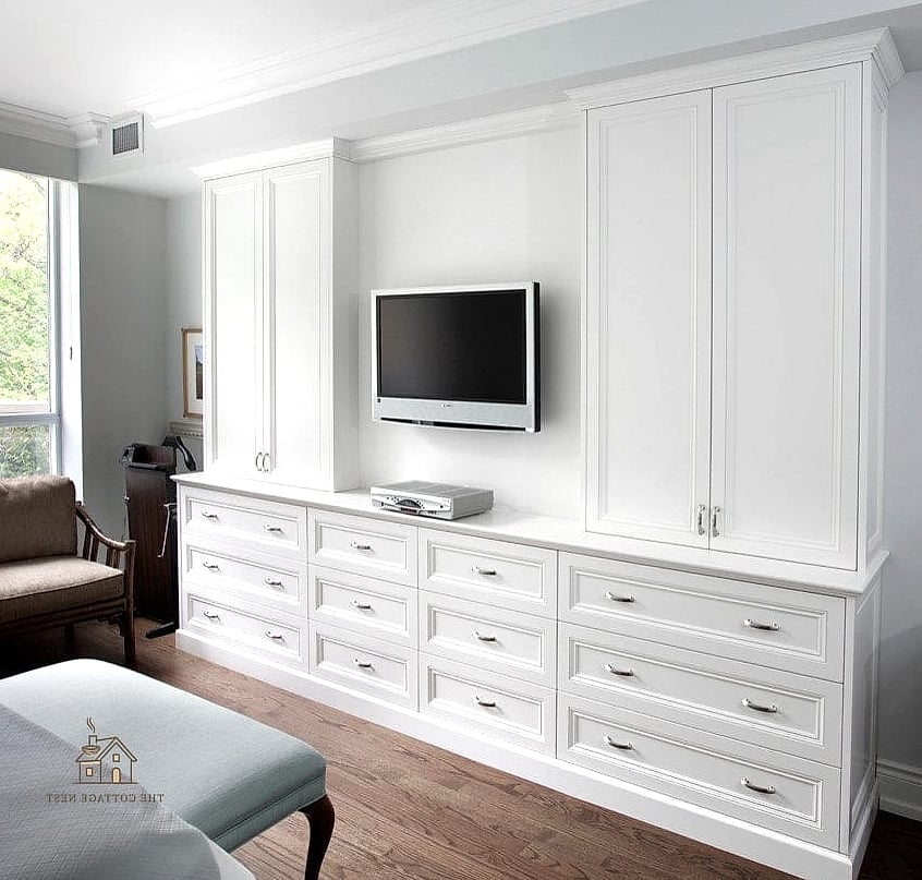 35 Chic Bedroom Storage Ideas for a Beautiful Home 8 Wall-Mounted Shelves Above the Headboard