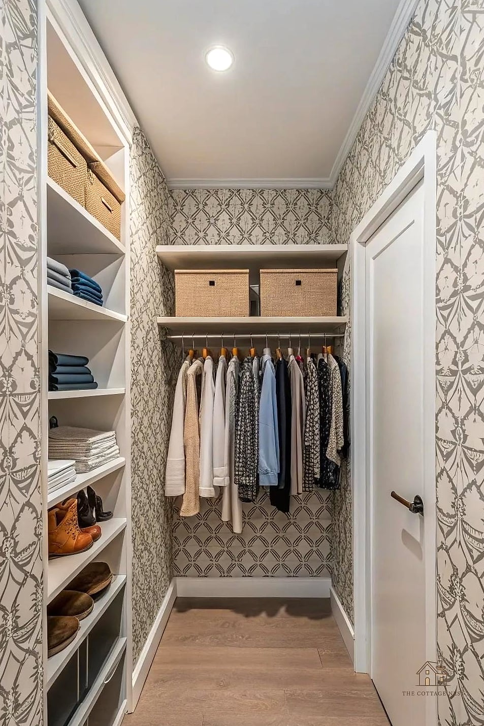 Wallpaper Inside a Closet or Nook