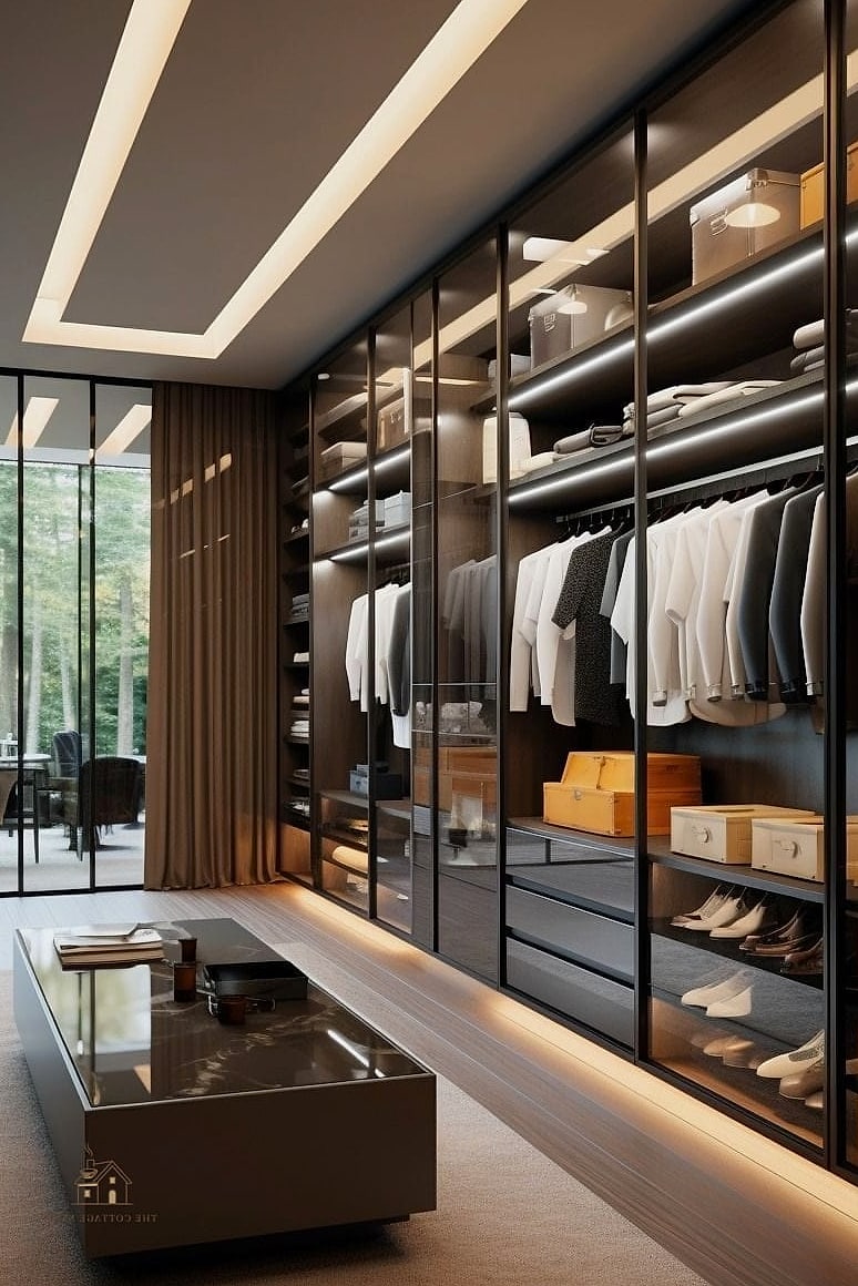 30 Dreamy Walk In Wardrobe Behind Bed to Try This Season 26 Wardrobe With Integrated Full-Length Mirror