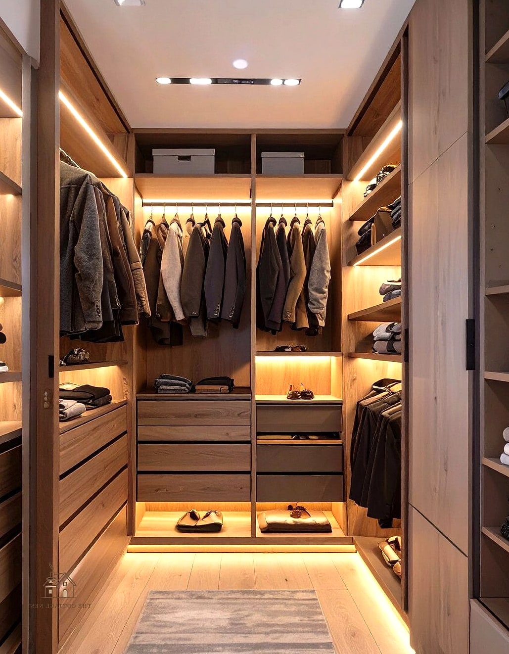 23 Clever Built In Wardrobe Around Bed for Every Style 13 Wardrobe with Integrated LED Lighting