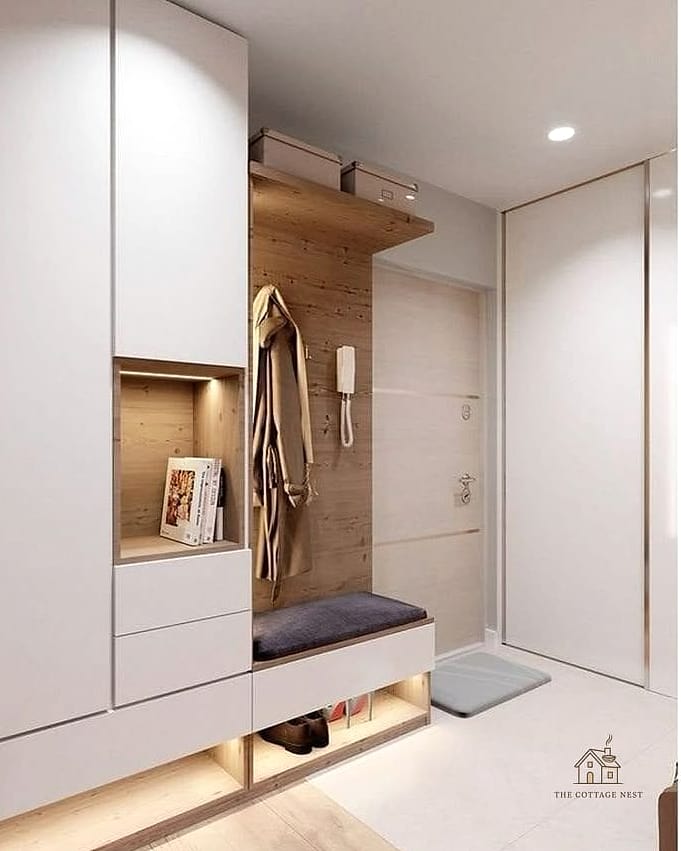 23 Clever Built In Wardrobe Around Bed for Every Style 22 Wardrobe Wall with a Built-In Bench Seat