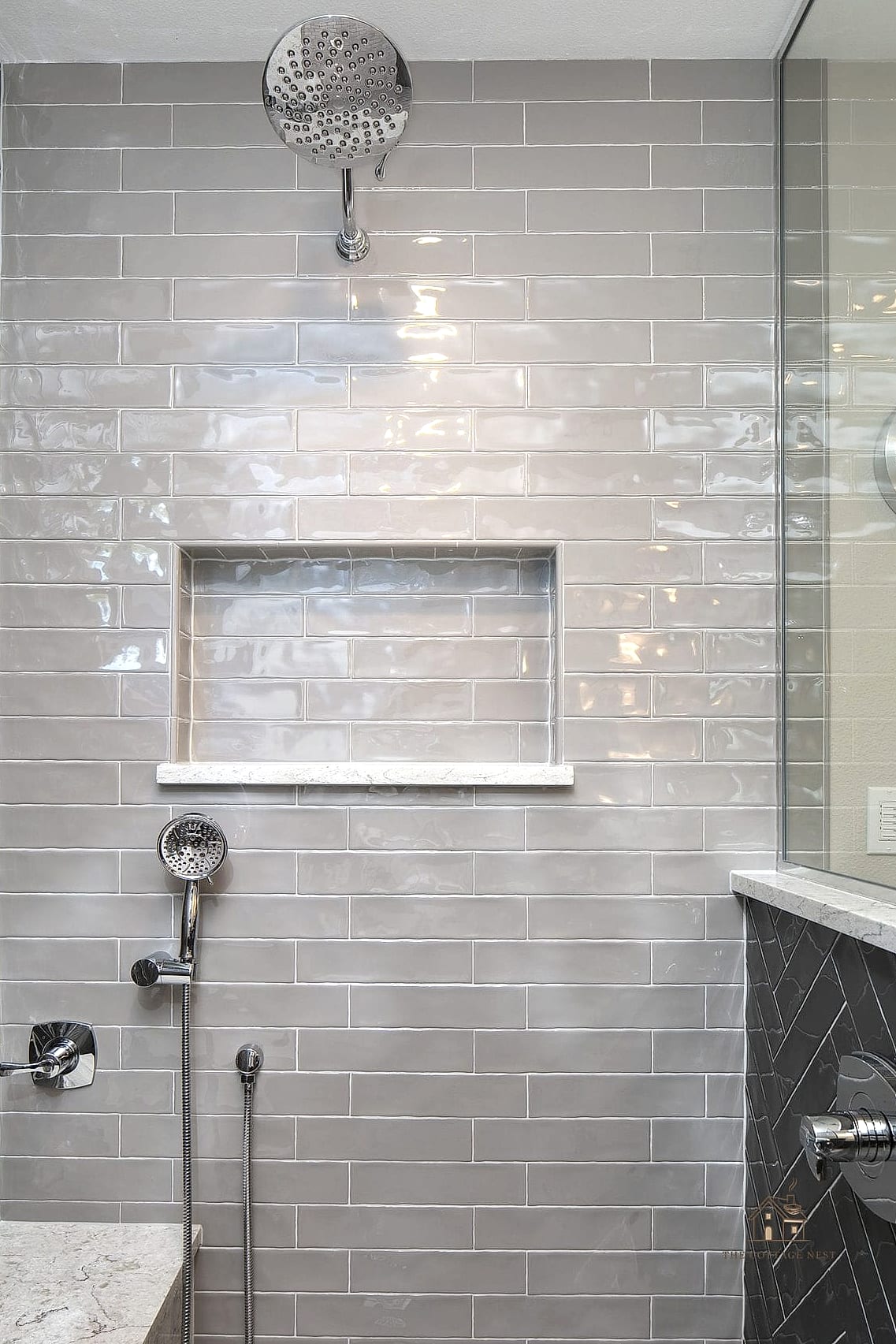 30 Cozy Shower Tile Ideas Worth Pinning 26 Warm Gray Slate Tile