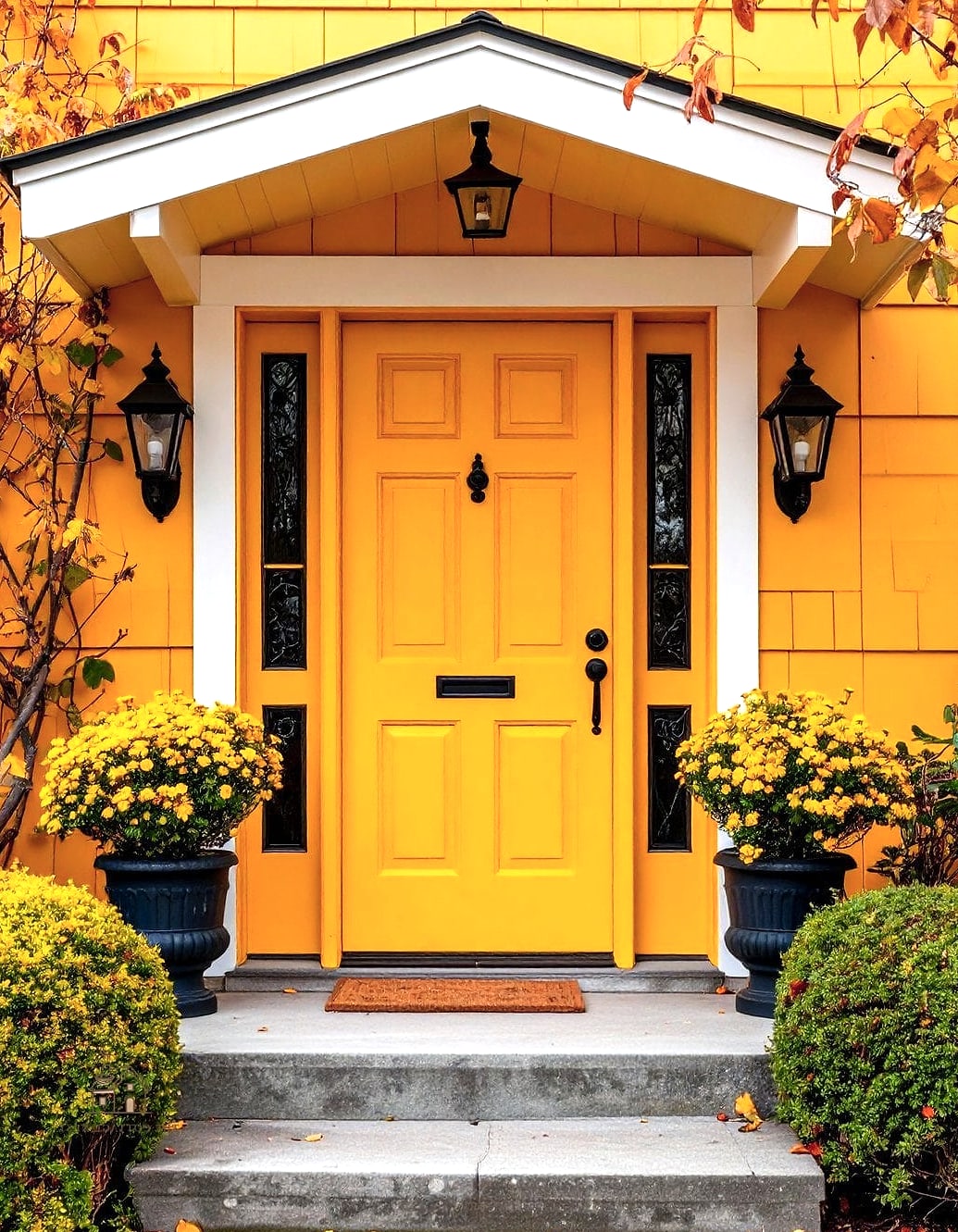 27 Cozy Door Painting Ideas Bedroom Worth Pinning 13 Warm Mustard for Playful Coziness