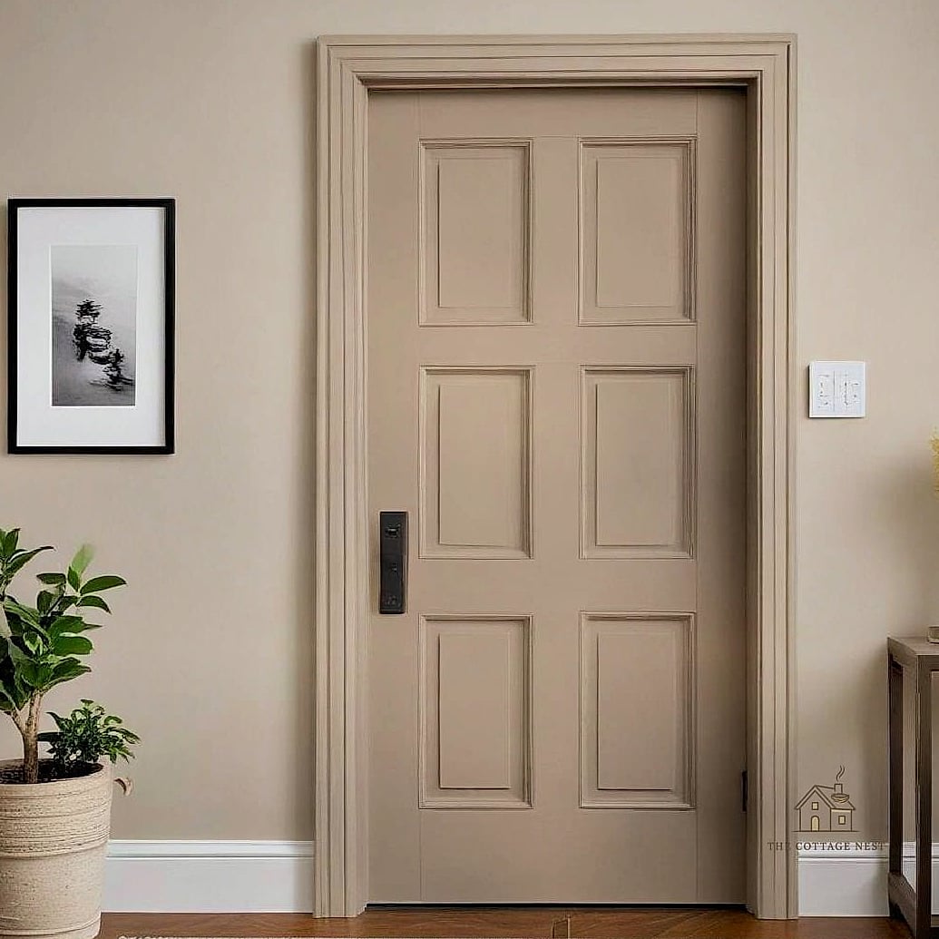 27 Cozy Door Painting Ideas Bedroom Worth Pinning 16 Warm Taupe for Understated Elegance