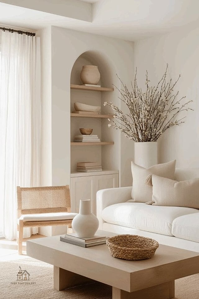 25 Chic Cream And White Bedroom for a Beautiful Home 5 Warm Wood Tones Mixed with White Walls