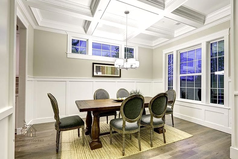 25 Chic Cream And White Bedroom for a Beautiful Home 17 White Wainscoted Ceiling for a Cottage Feel