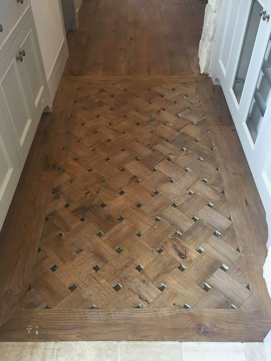21 Clever Wood Tile Shower Ideas for Every Style 21 Wood Tile in a Basket Weave Pattern