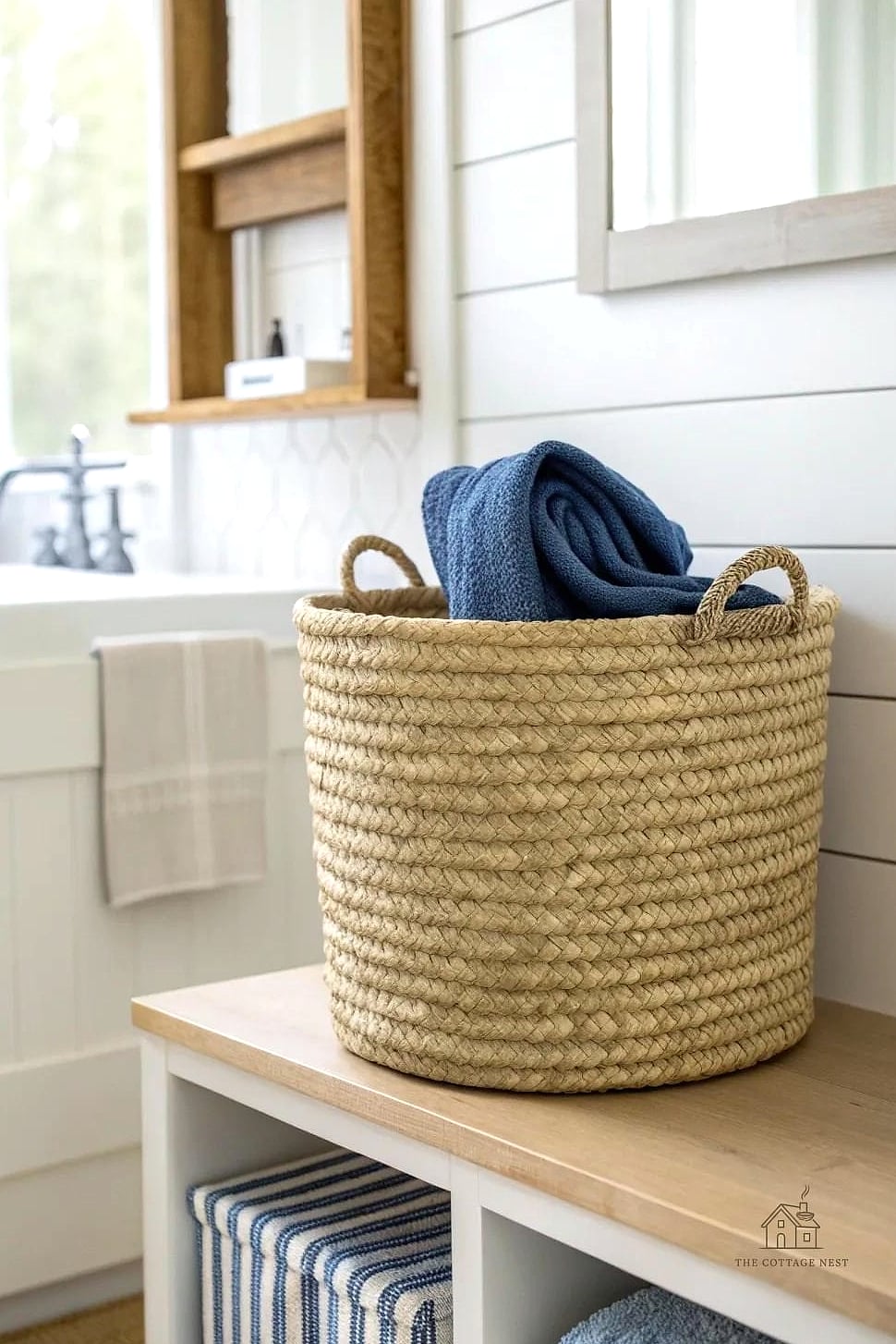 25 Creative Modern Farmhouse Bedroom Ideas That Will Inspire You 9 Woven Basket Storage