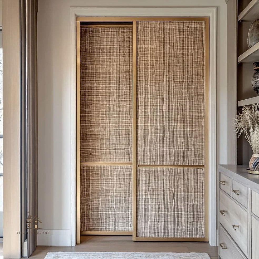 Woven Rattan Blinds With Wood Valance