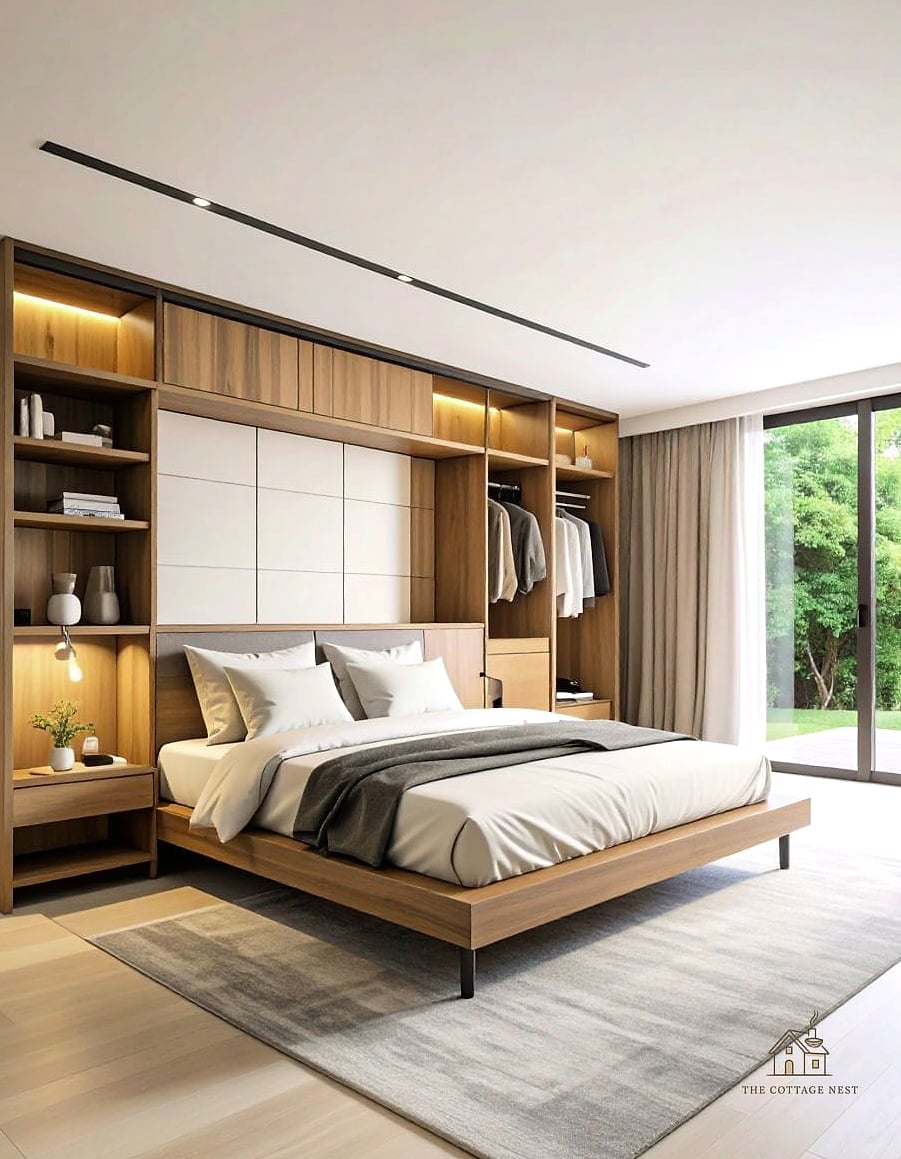 23 Clever Built In Wardrobe Around Bed for Every Style 3 Wraparound Wardrobe with Integrated Nightstands