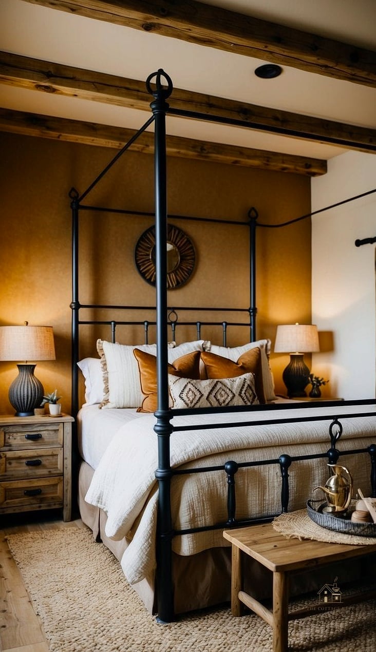 20 Dreamy Western Bedroom Ideas to Try This Season 7 Wrought Iron Bed Frame