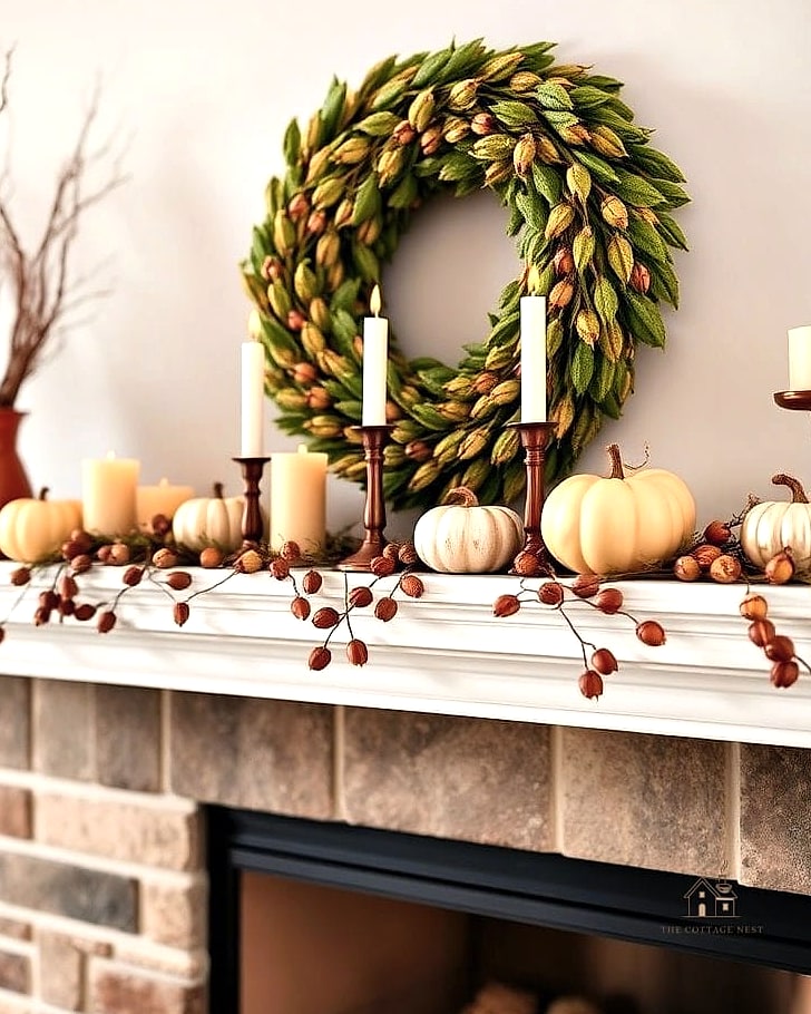 Acorn and Nut Filled Glass Jars