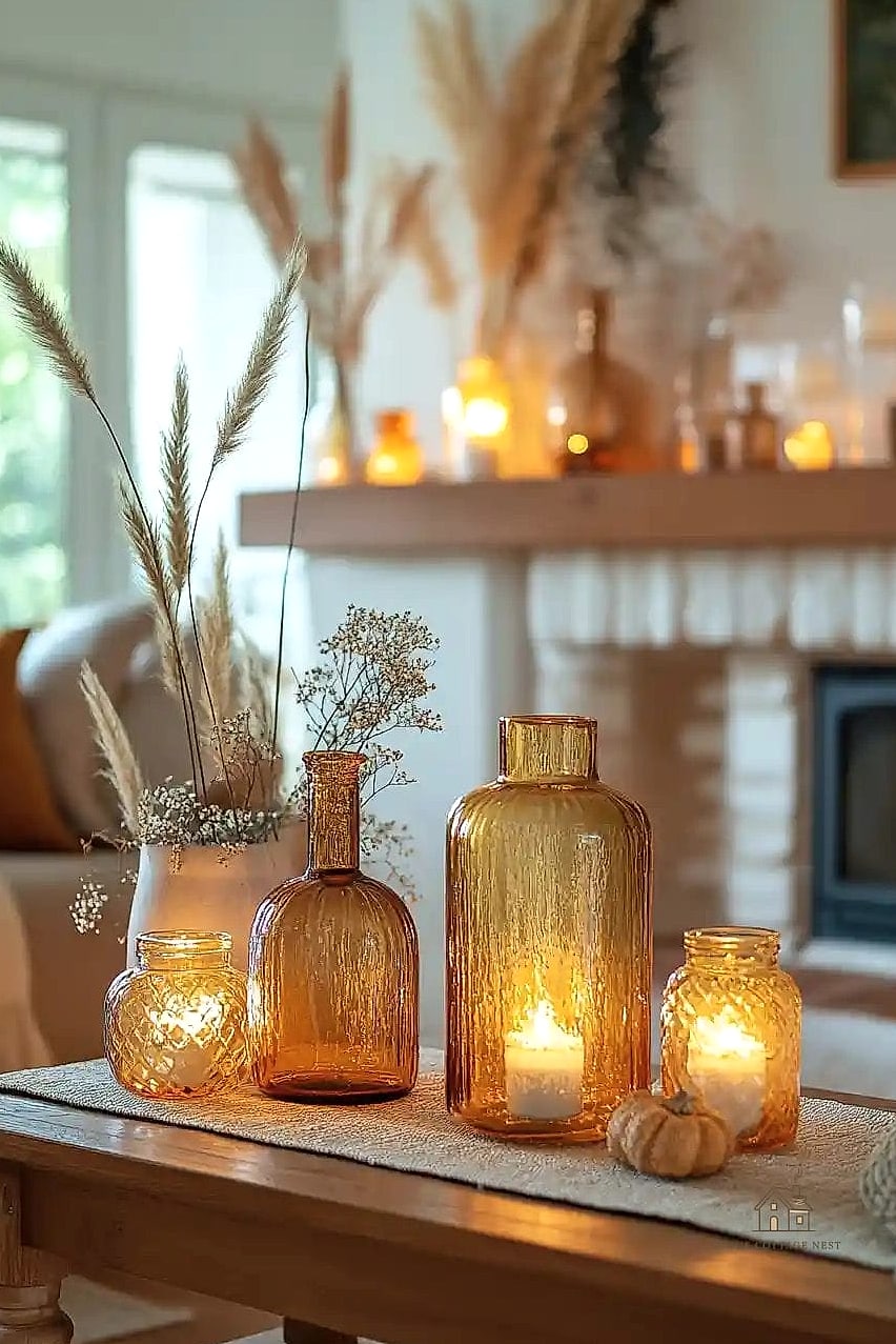 Add Amber Glass Decor