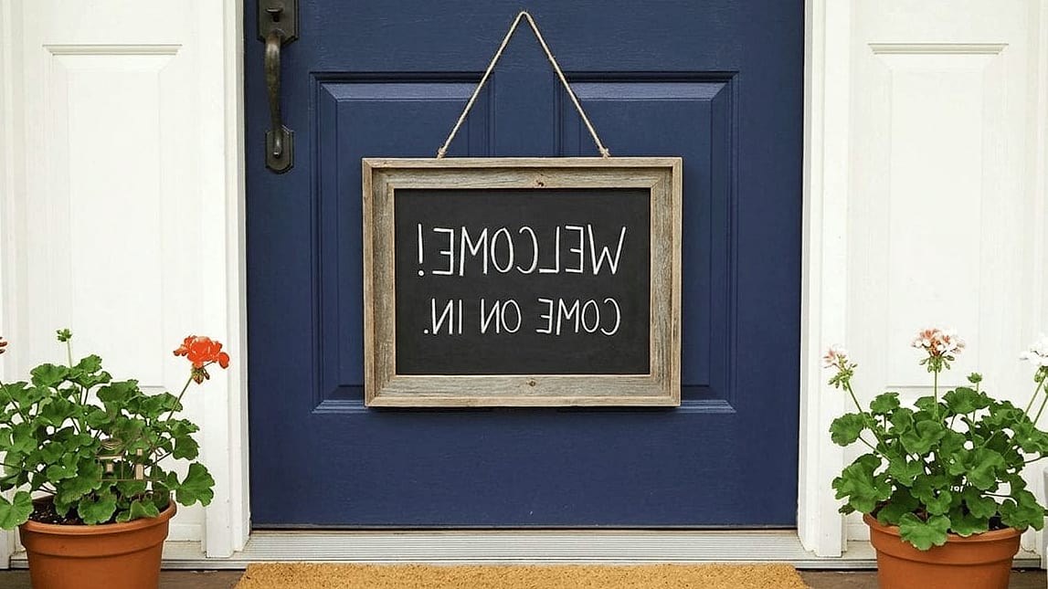 Add a Chalkboard Welcome Sign