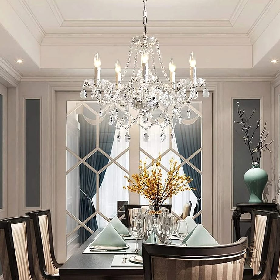 30 Amazing Dining Room Decor Ideas on a Budget 23 Add a Chandelier or Pendant Light