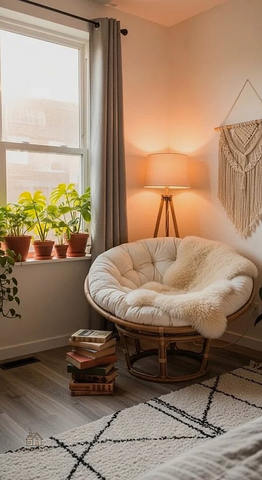 45 Dreamy Boho Bedroom Ideas That Feel Like a Retreat 36 Add a Cozy Reading Corner with a Floor Lamp