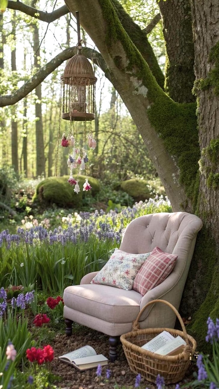 30 Dreamy English Garden Ideas to Try This Season 25 Add a Cozy Reading Nook Among the Flowers