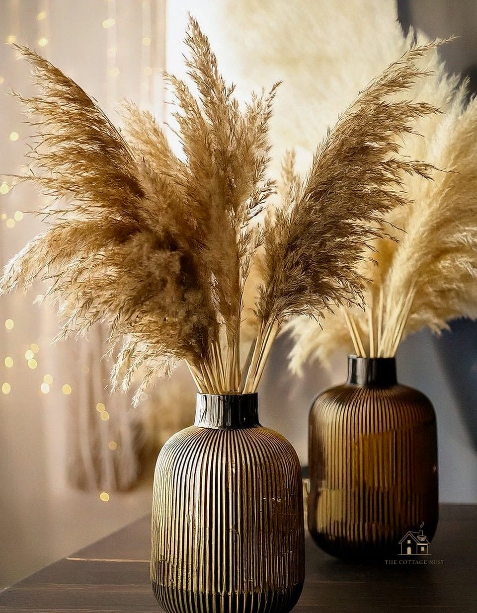 Add Dried Pampas Grass in a Floor Vase