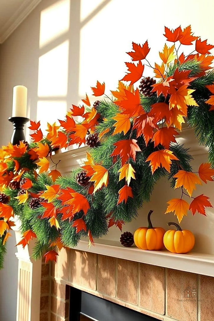 Add a Fall Foliage Garland
