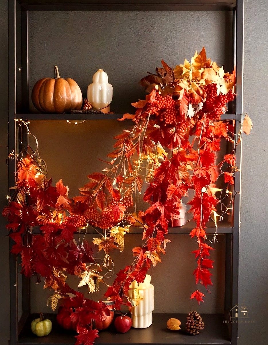 Add a Garland Along the Shelf Edge