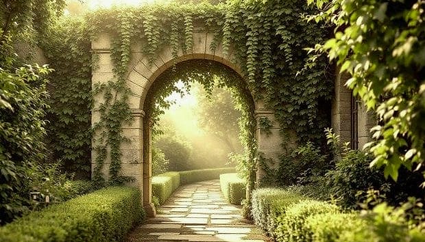 30 Dreamy English Garden Ideas to Try This Season 28 Add Ivy or Climbing Hydrangea to Stone Walls