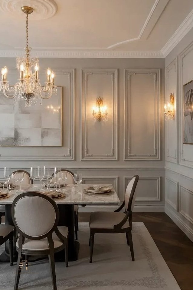 30 Amazing Dining Room Decor Ideas on a Budget 28 Add Molding to a Plain Table