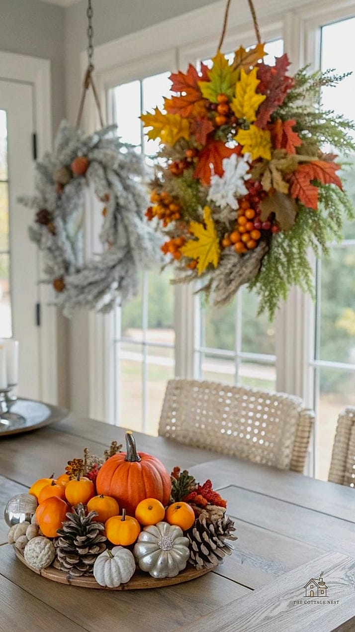 30 Amazing Dining Room Decor Ideas on a Budget 30 Add a Seasonal Wreath or Garland