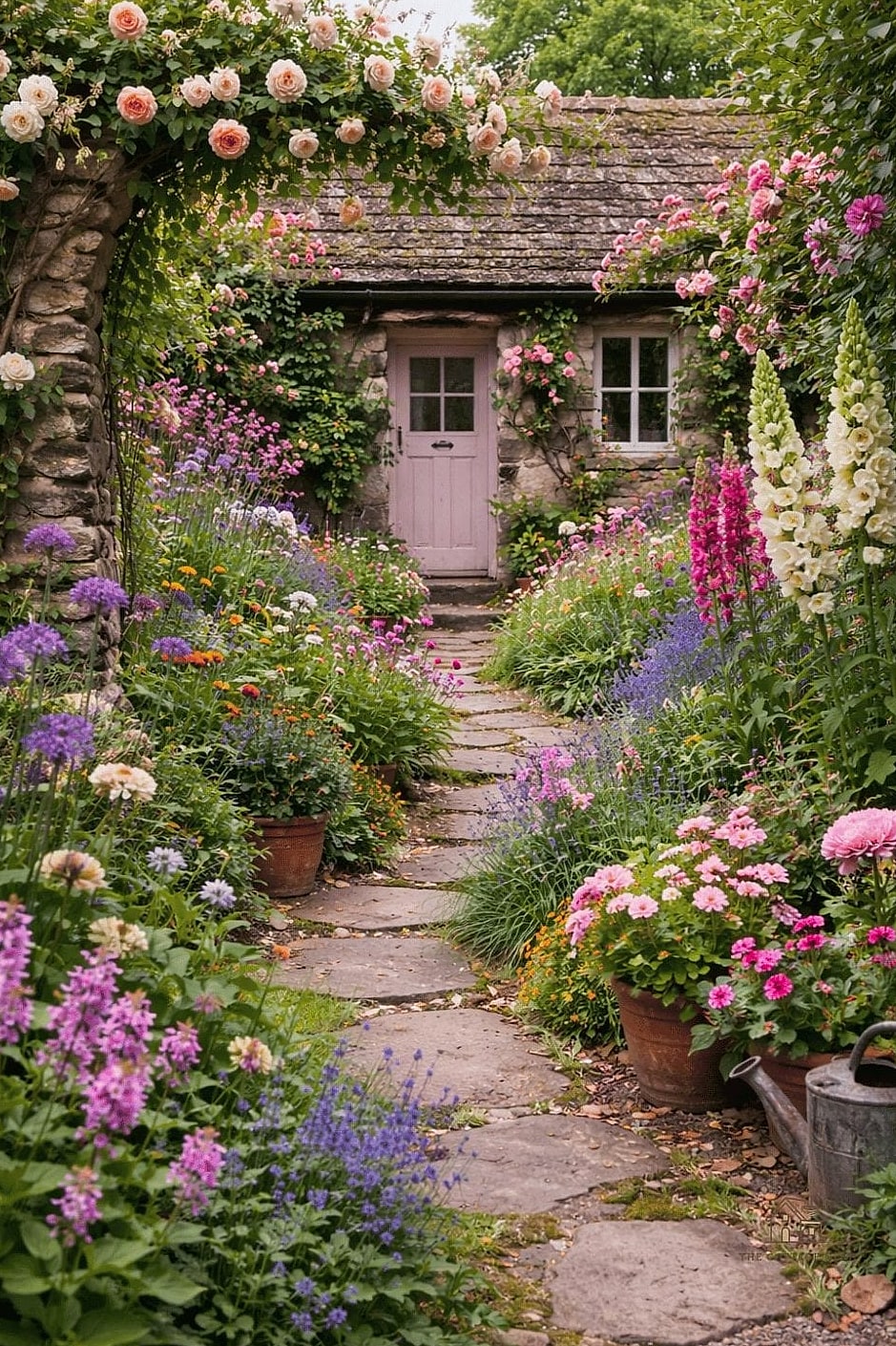 35 Brilliant Cottage Garden Ideas to Copy Right Now 12 Add a Small Reflecting Pool or Birdbath