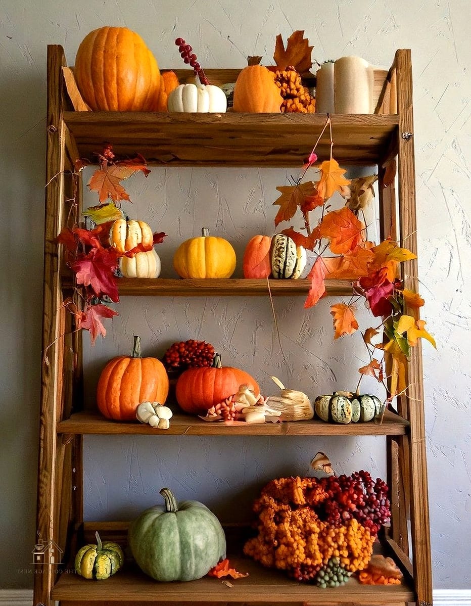 Add a Stack of Fall-Colored Pottery