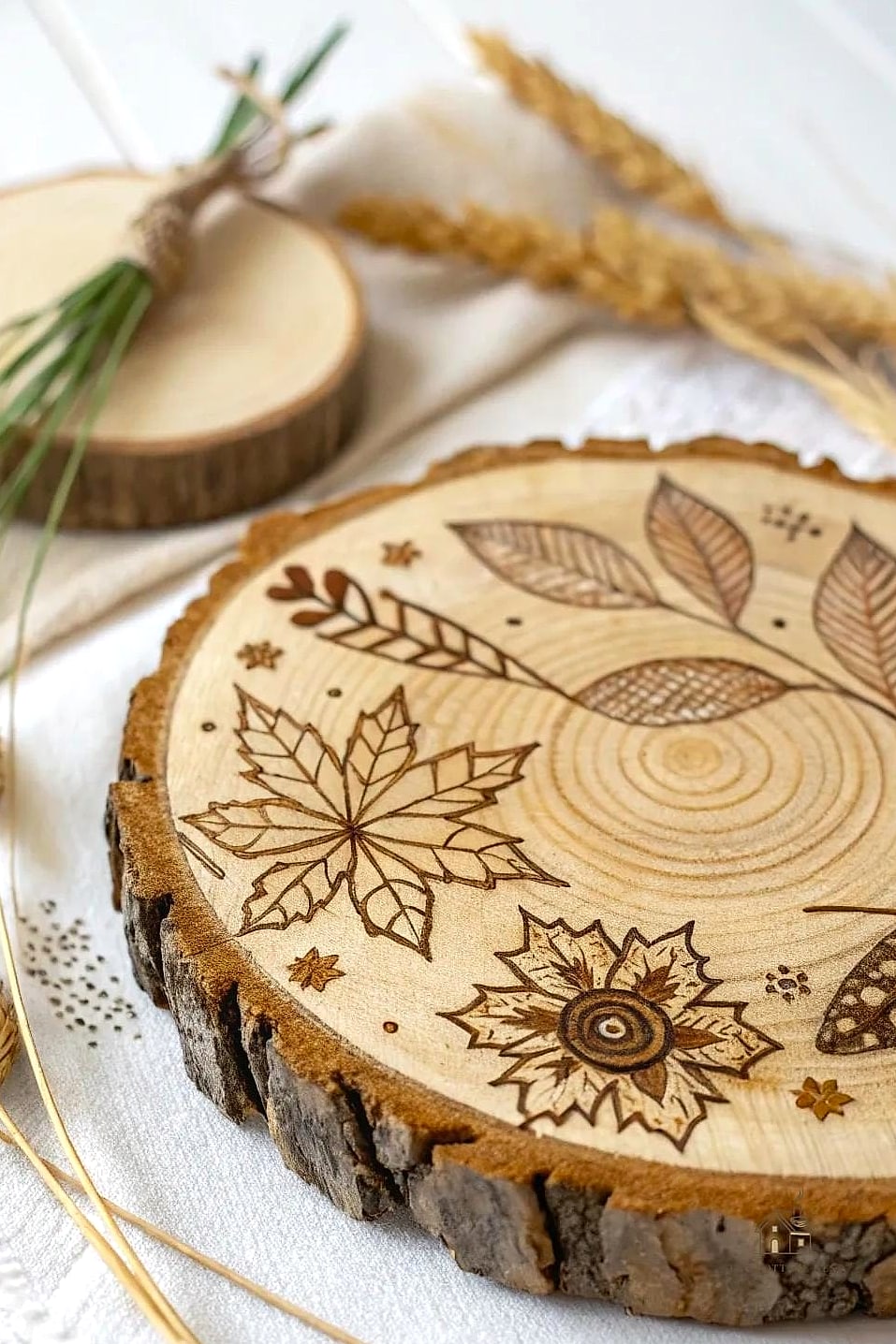 Add a Wood Slice Coffee Table Accent